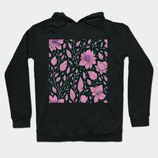 pink flower pattern design beautiful flowers Hoodie